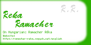 reka ramacher business card